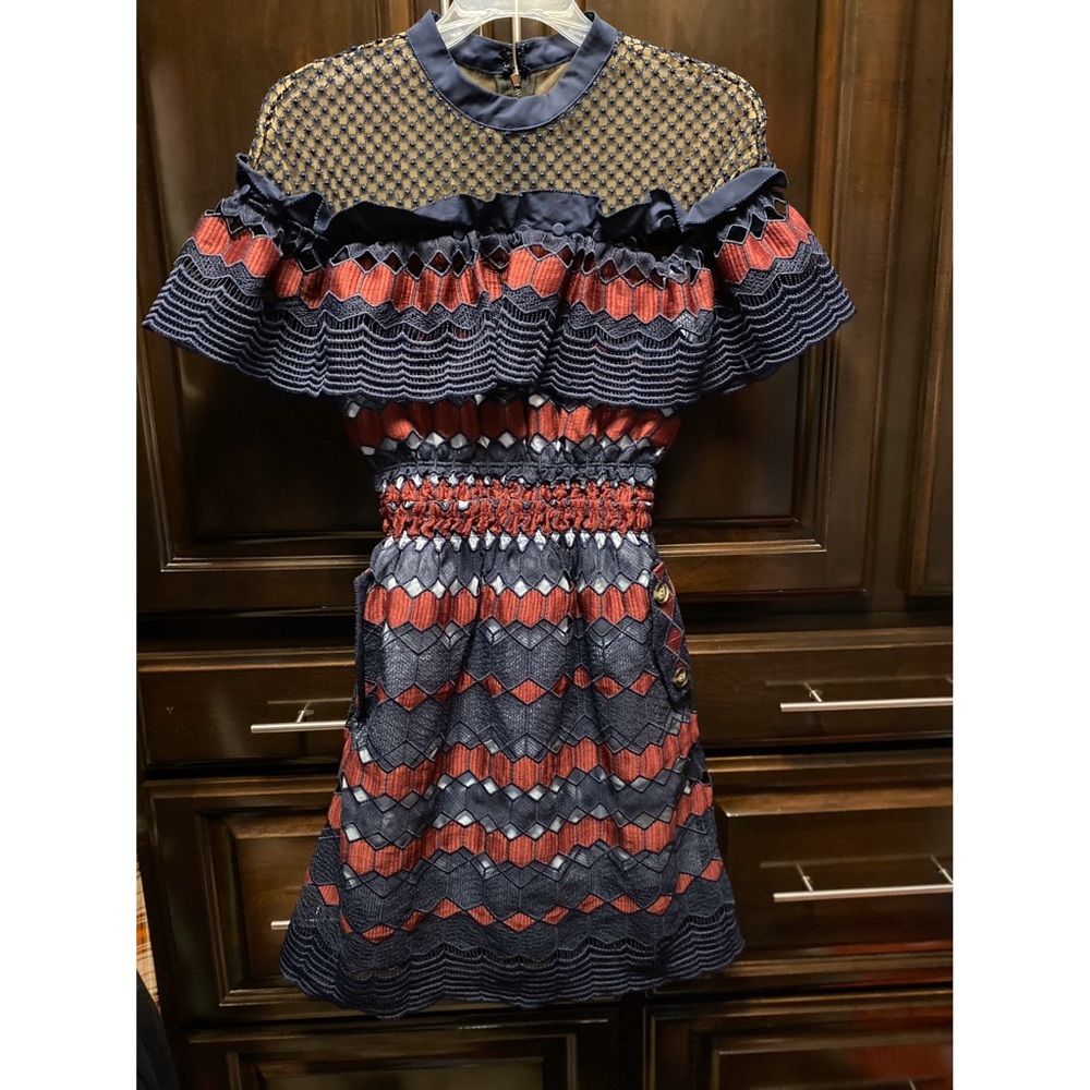 RoseLANI Short Sleeve Embroidered Lace Dress